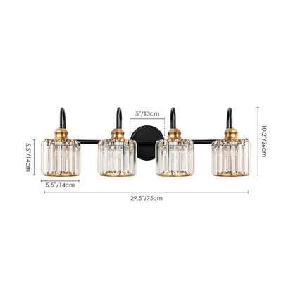 Chrome/ Black/ Gold Modern Over Mirror Crystal Bathroom Restroom Wall Lighting Fixtures Bath Lights Vanity Light