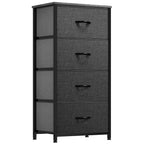Modern 4/8/10-drawer Bedroom Fabric Dresser Storage Tower with Wood Top