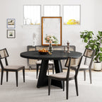 47 Round Dining Table for 4, Farmhouse Kitchen Table Small Dinner Table Wood Kitchen Table for Dining Room Living Room
