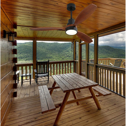 48 and 52 Integrated LED Ceiling Fan with Light and Remote, Reversible DC Motor