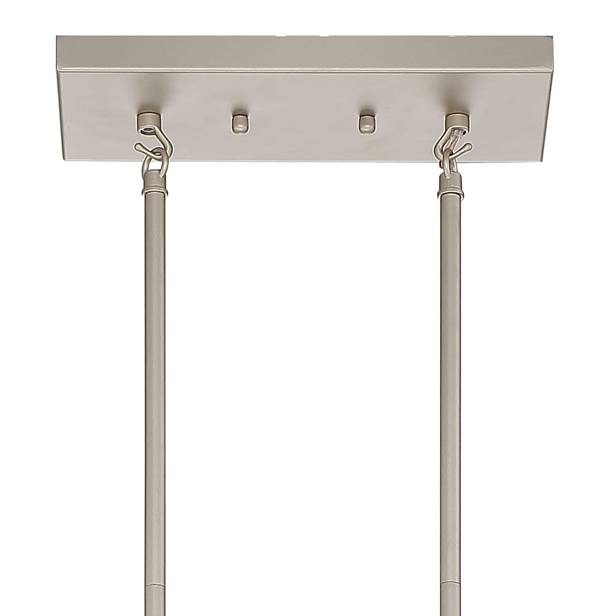 37in Mid-century Modern 5-light Crystal Rectangle Chandelier for Dining Room - 37 inches