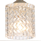 37in Mid-century Modern 5-light Crystal Rectangle Chandelier for Dining Room - 37 inches