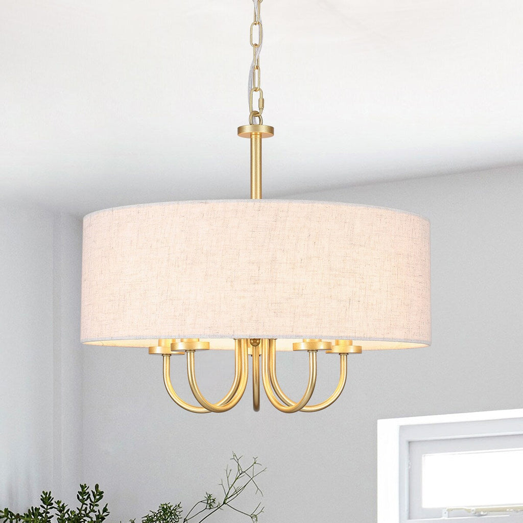 5-Light Modern Semi Flush Mount Ceiling Light for Dining Room Bedrooms Living Room - N/A