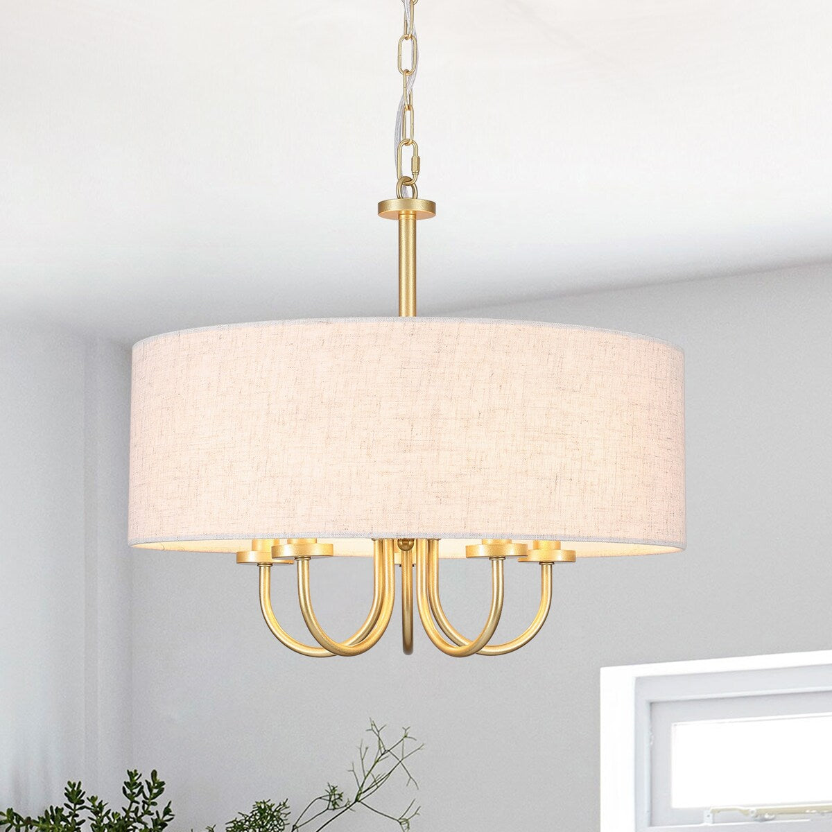 5-Light Modern Semi Flush Mount Ceiling Light for Dining Room Bedrooms Living Room - N/A