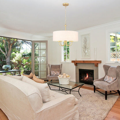 5-Light Modern Semi Flush Mount Ceiling Light for Dining Room Bedrooms Living Room - N/A