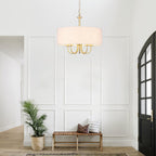 5-Light Modern Semi Flush Mount Ceiling Light for Dining Room Bedrooms Living Room - N/A
