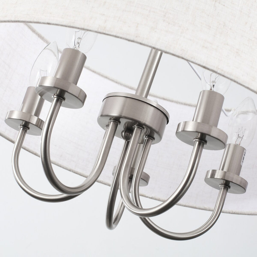 5-Light Modern Semi Flush Mount Ceiling Light for Dining Room Bedrooms Living Room - N/A