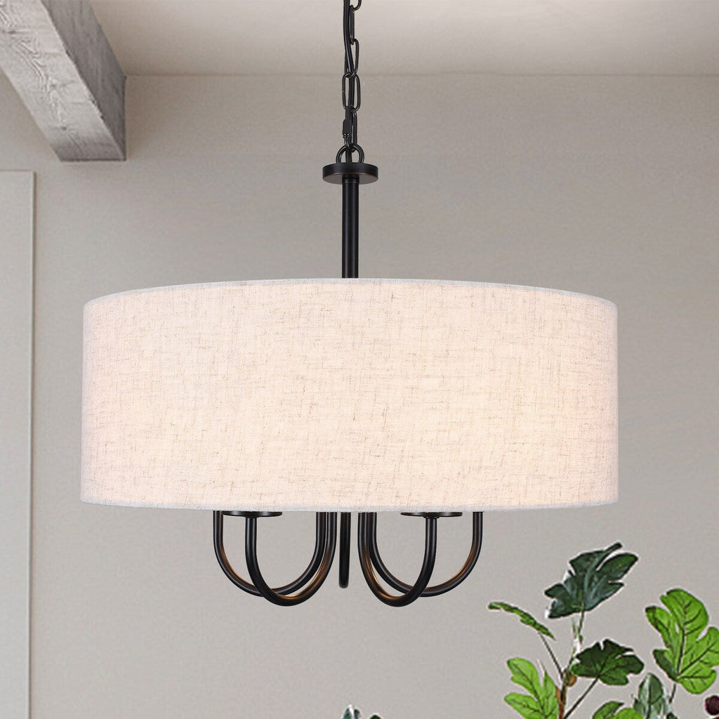 5-Light Modern Semi Flush Mount Ceiling Light for Dining Room Bedrooms Living Room - N/A