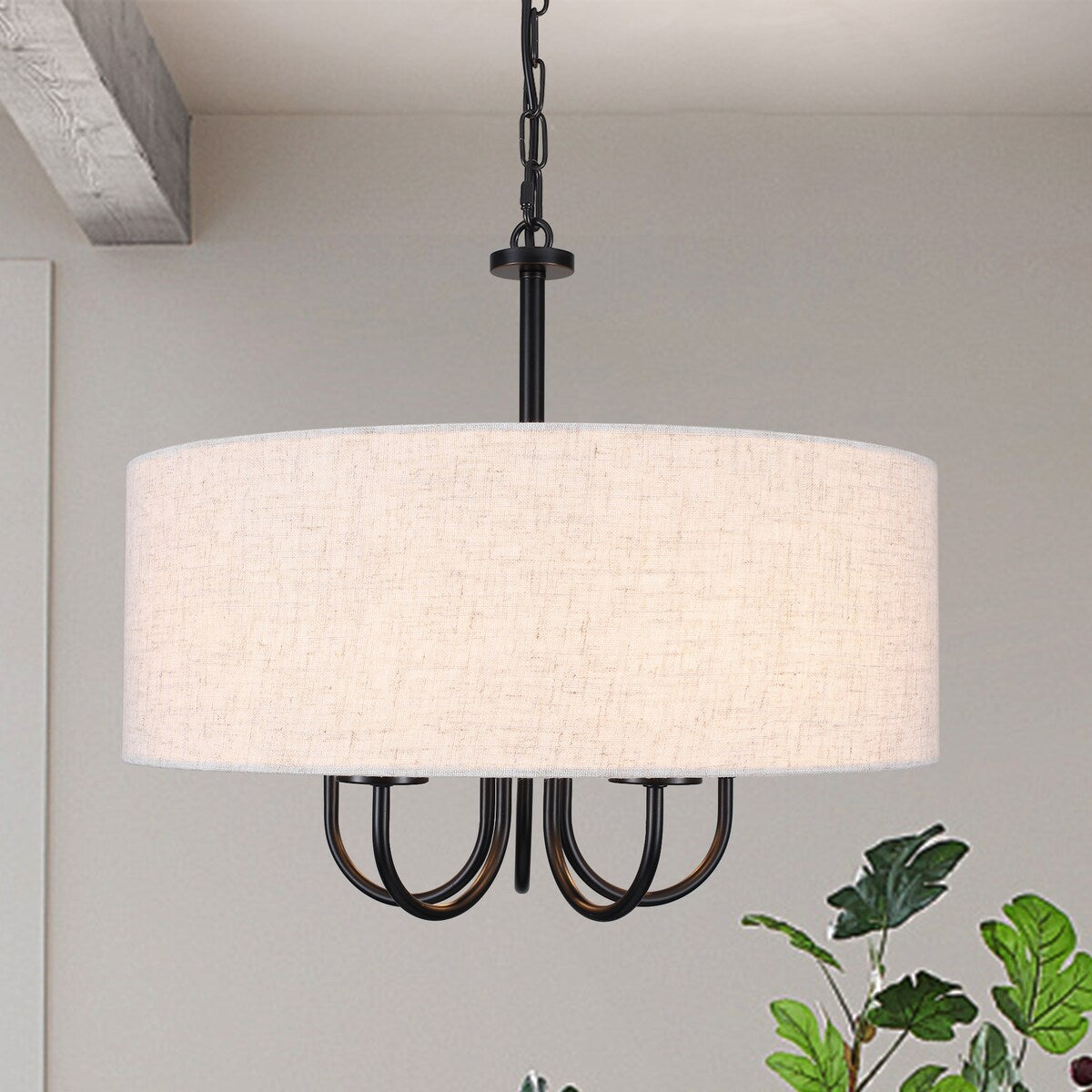 5-Light Modern Semi Flush Mount Ceiling Light for Dining Room Bedrooms Living Room - N/A