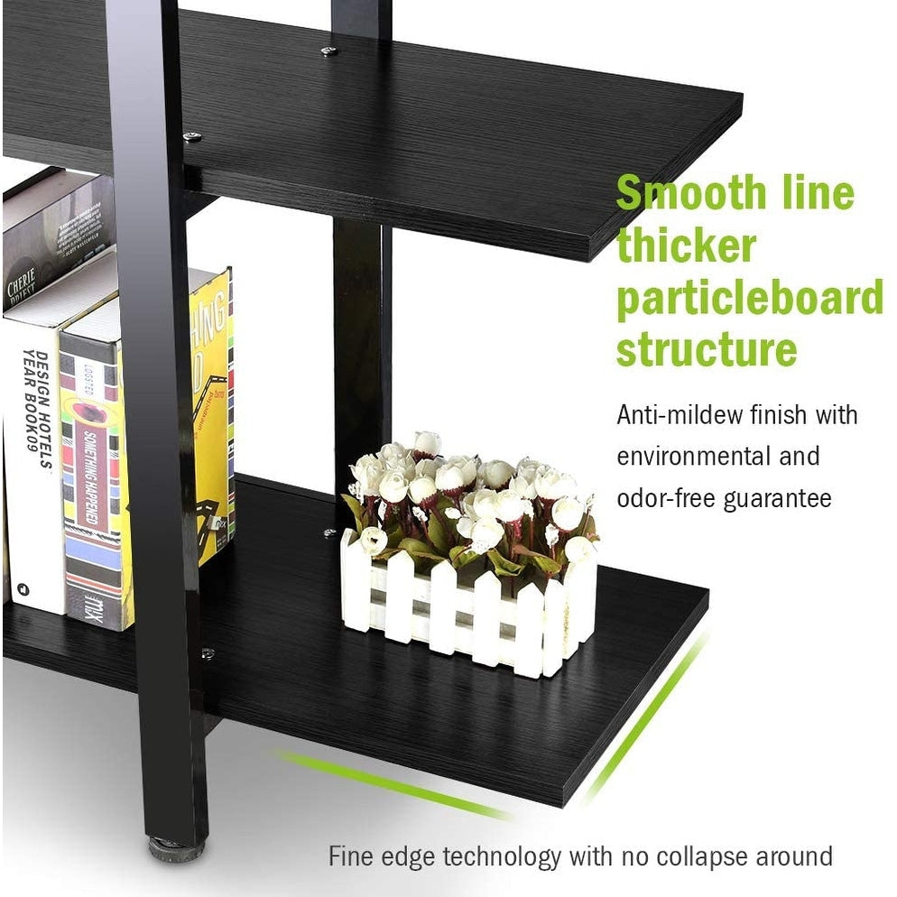 5-Tier Bookshelf, Vintage Industrial Style Bookcase