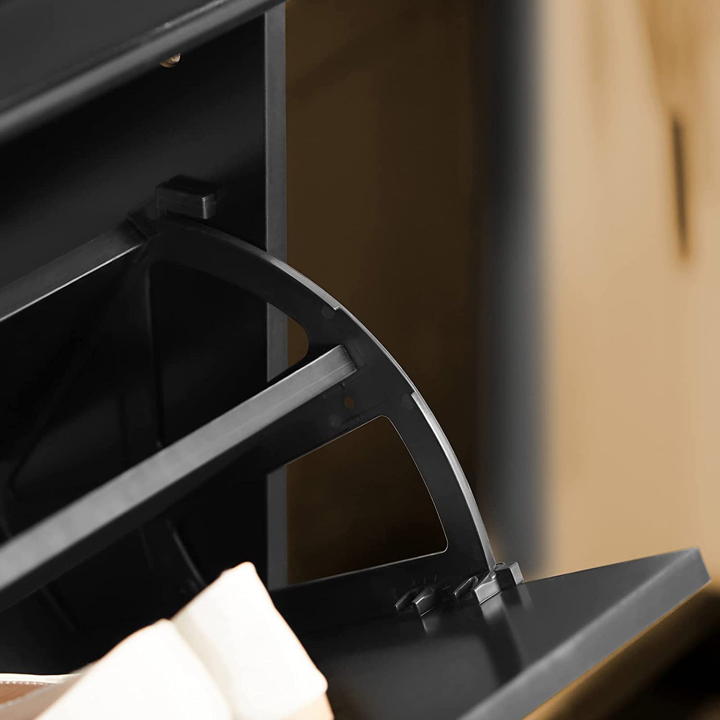 SoBuy FSR78-SCH, Meuble à chaussures à 2 tiroirs, étagère à chaussures, rangement pour chaussures, noir