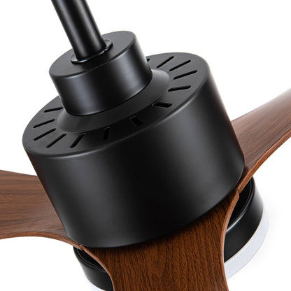 52 Inch LED Ceiling Fan with Lights Remote(3-Blade)