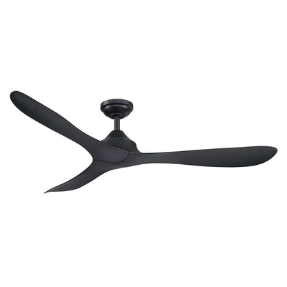 56 Modern Black 3-Blade Propeller DC Ceiling Fan with Remote