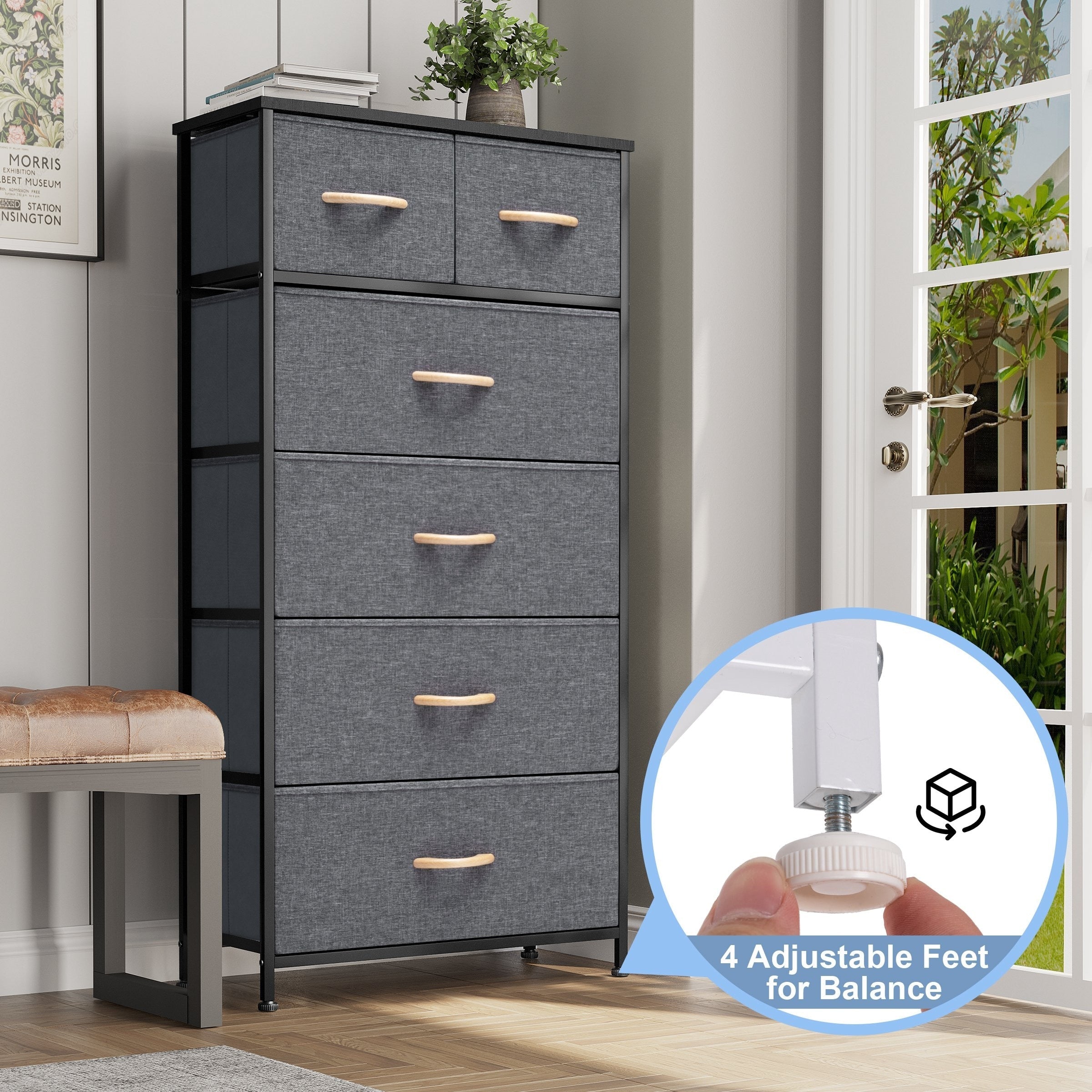 6-drawer Chest Vertical Dresser Storage Tower by Crestlive Products