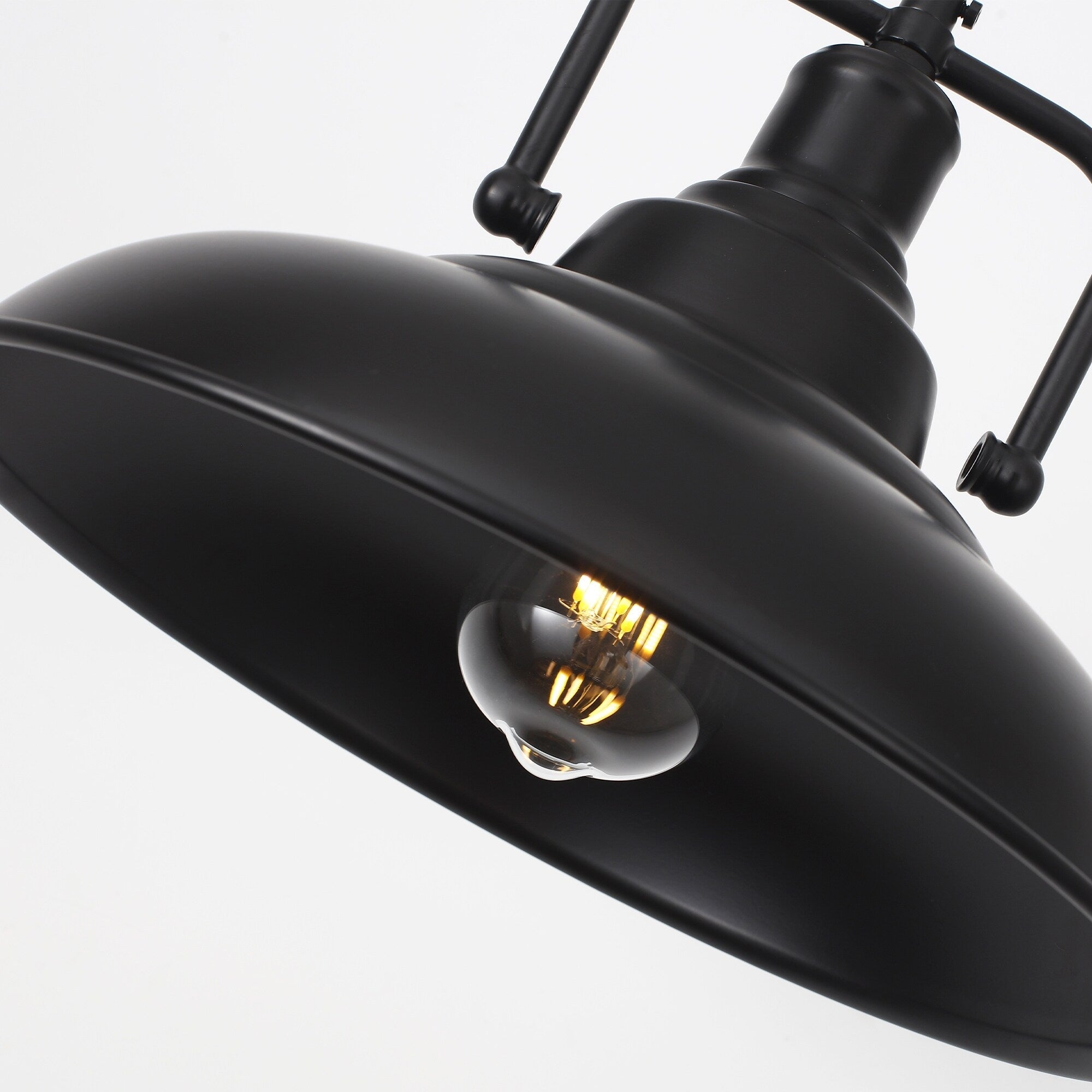 60-Watt 1-Light Pendant Light with Dome Shade for Kitchen Island, Classic Semi Flush Mount Chandelier for Dining Room