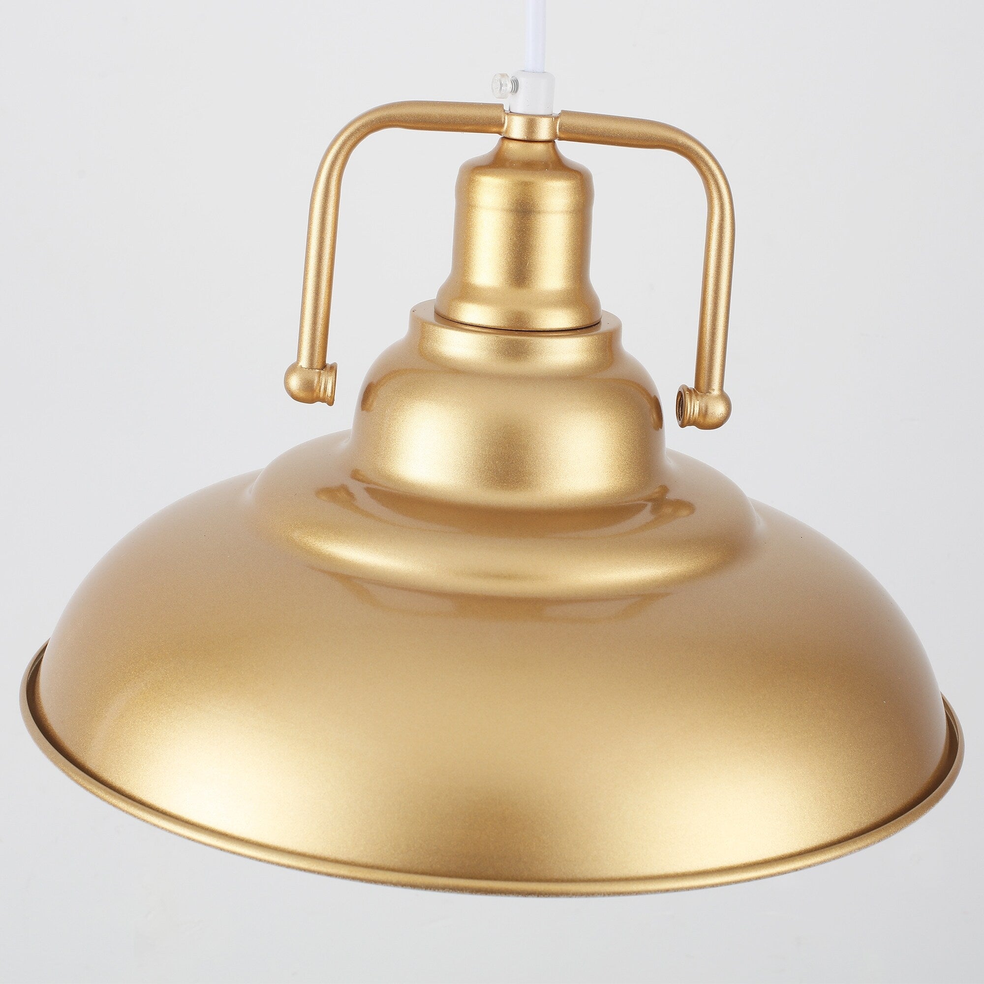 60-Watt 1-Light Pendant Light with Dome Shade for Kitchen Island, Classic Semi Flush Mount Chandelier for Dining Room