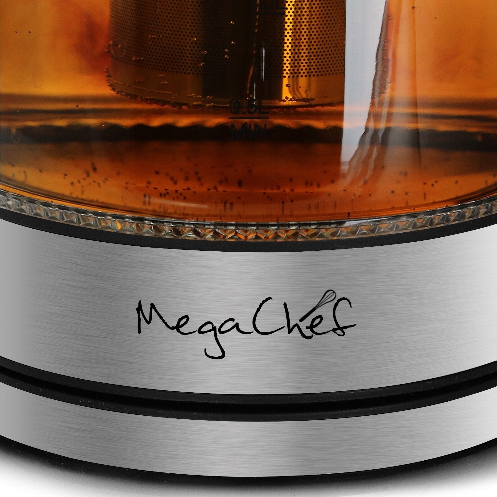 1.8 Quart Glass and Stainless Steel Electric Tea Kettle and Infuser