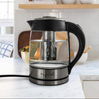 1.8 Quart Glass and Stainless Steel Electric Tea Kettle and Infuser