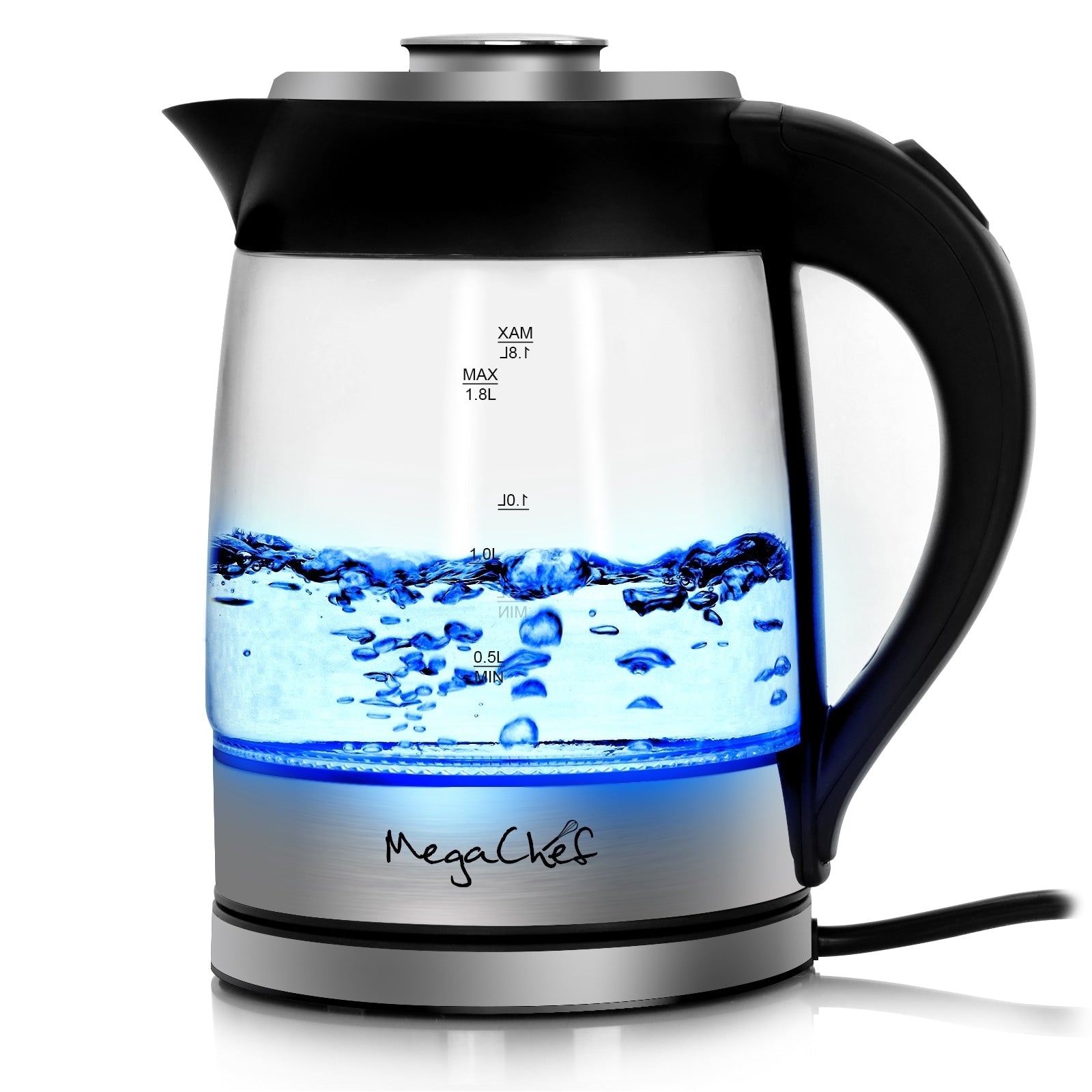 1.8 Quart Glass and Stainless Steel Electric Tea Kettle and Infuser