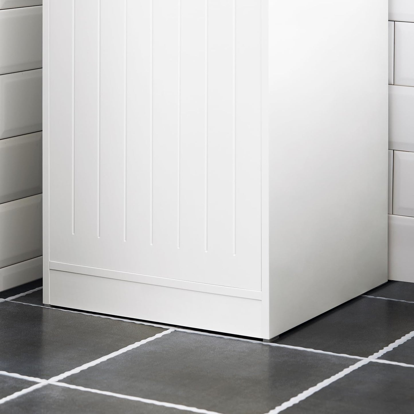 SoBuy BZR110-W, Armoire à linge, Coffre à linge, Armoire de rangement pour salle de bain