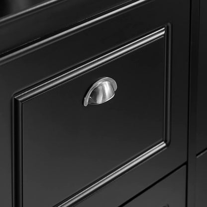 SoBuy FSR79-SCH, Meuble à chaussures à 4 tiroirs, noir