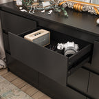 63W 9 Drawer Dresser Accent Dresser for Living Room Bedroom Chest