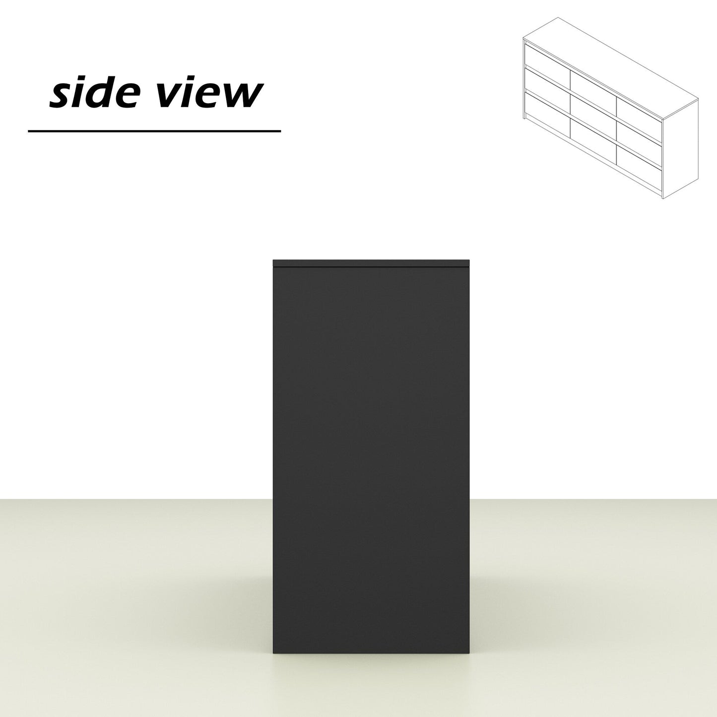 63W 9 Drawer Dresser Accent Dresser for Living Room Bedroom Chest