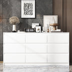 63W 9 Drawer Dresser Accent Dresser for Living Room Bedroom Chest