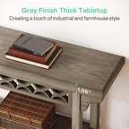 70.8 Inch Farmhouse Solid Wood Long Console Table Sofa Table