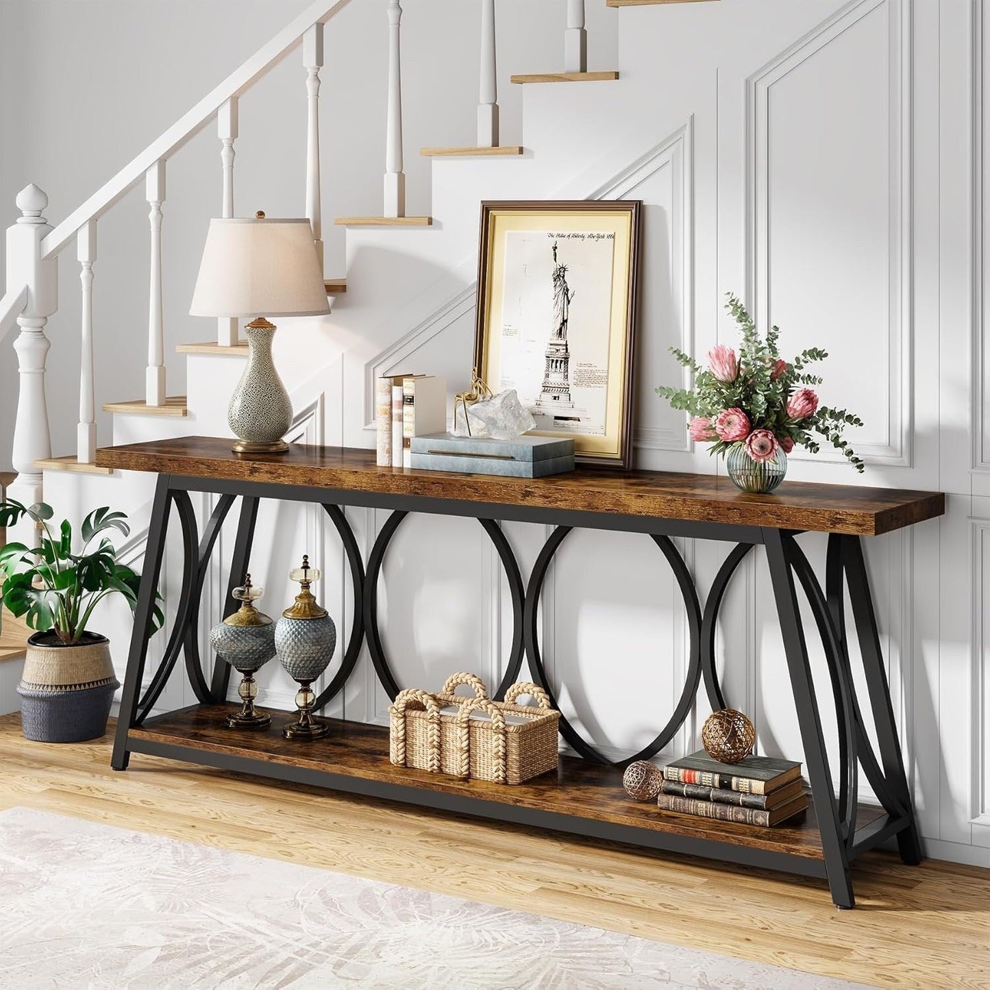 70.9 inch Extra Long Console Table Sofa Accent Table for Living Room