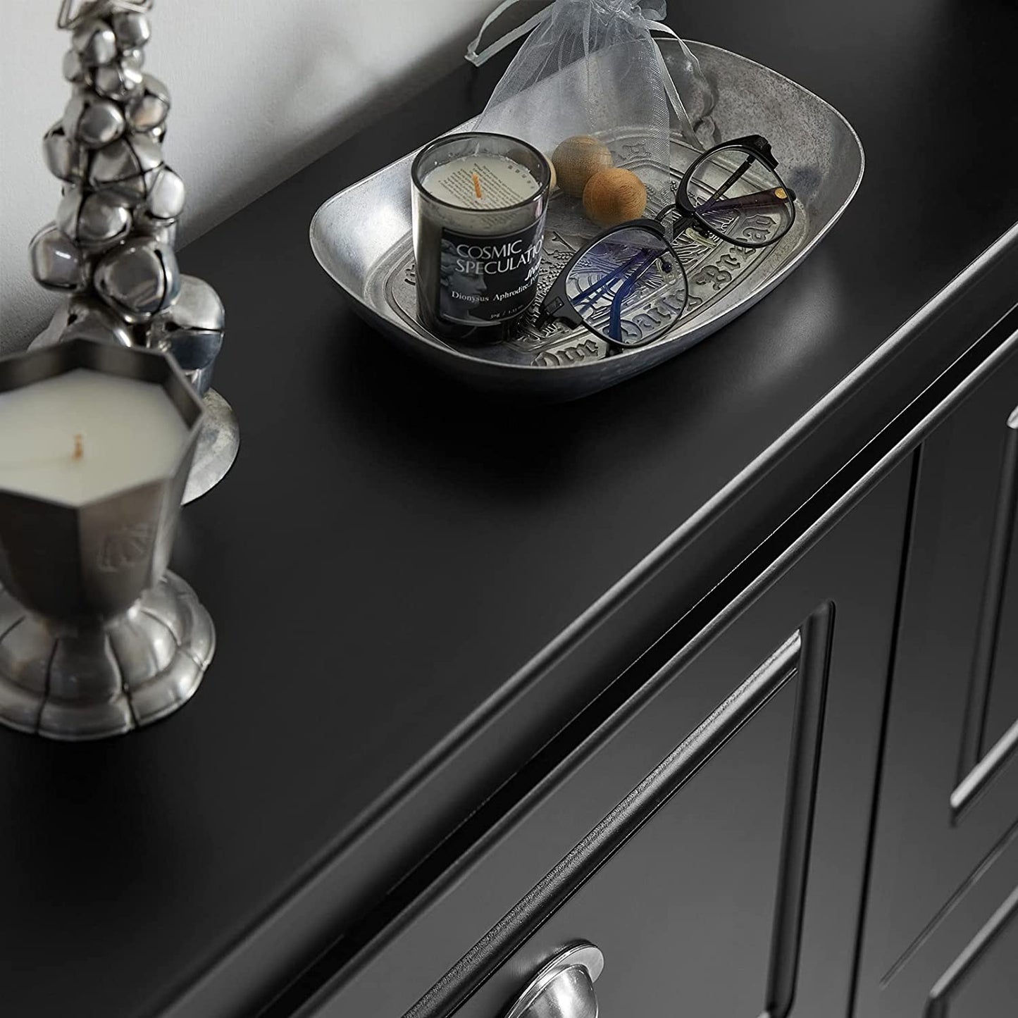 SoBuy FSR79-SCH, Meuble à chaussures à 4 tiroirs, noir