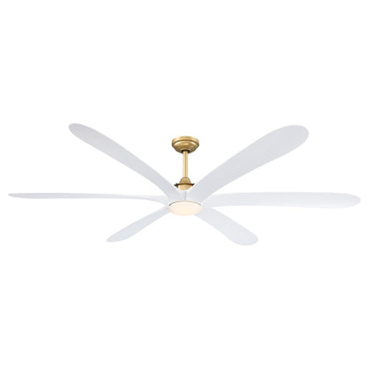 72-inch Driftwood 6-Blade Large DC Ceiling Fan with Light and Remote