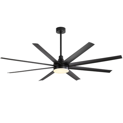 72 Large Ceiling Fans with LED Light Remote Control-8 Blade - 72 Inch