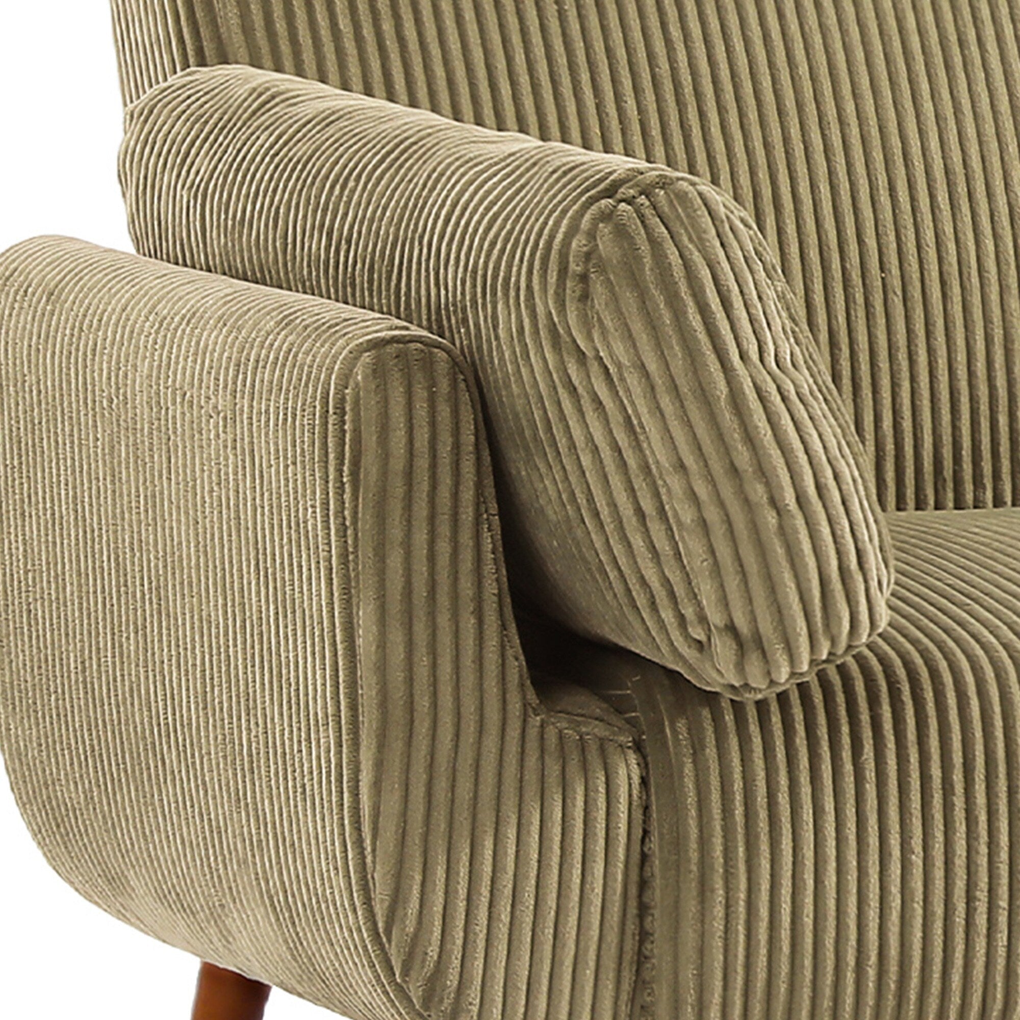 73 W Upholstered Corduroy Convertible Sleeper Sofa Bed with Pillows