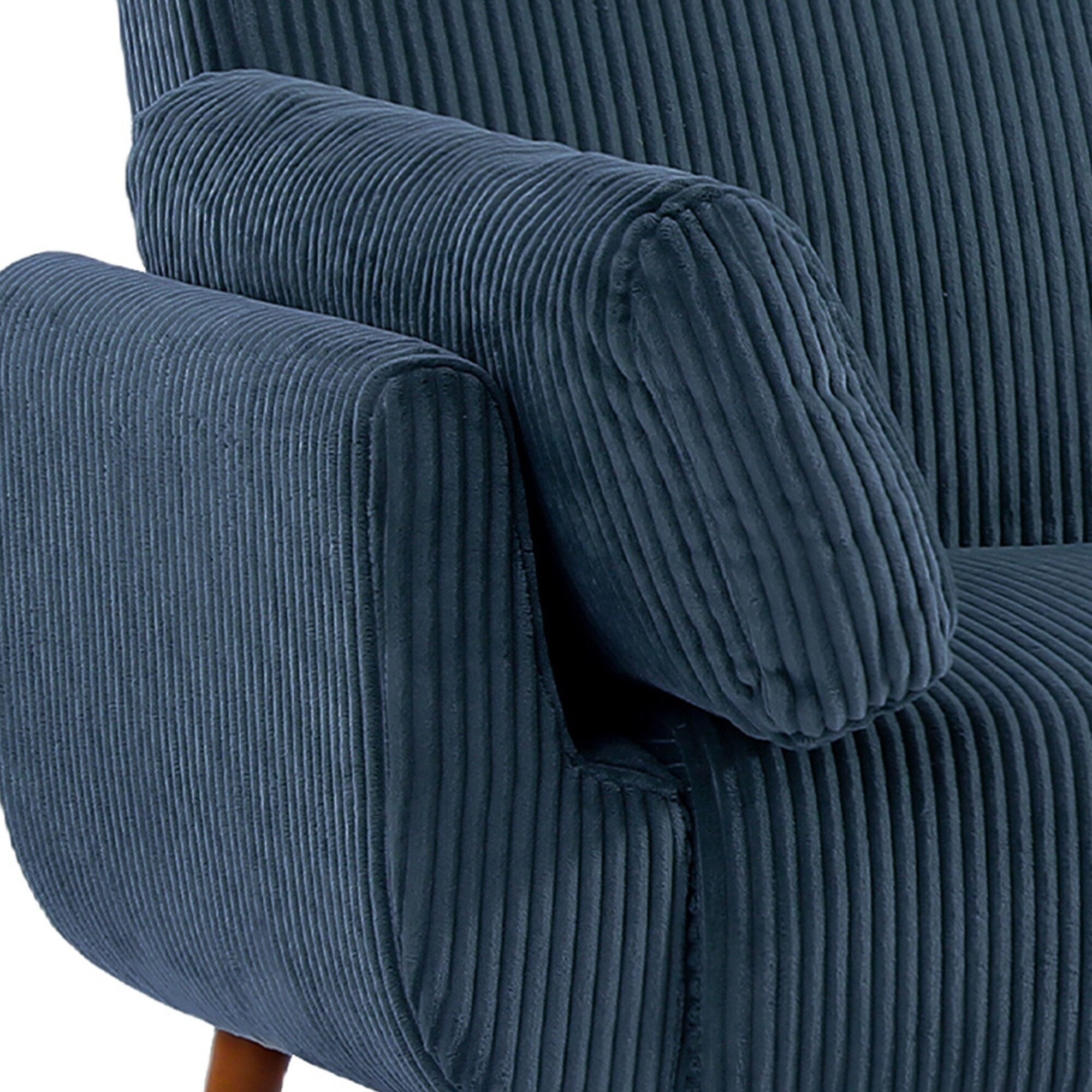 73 W Upholstered Corduroy Convertible Sleeper Sofa Bed with Pillows