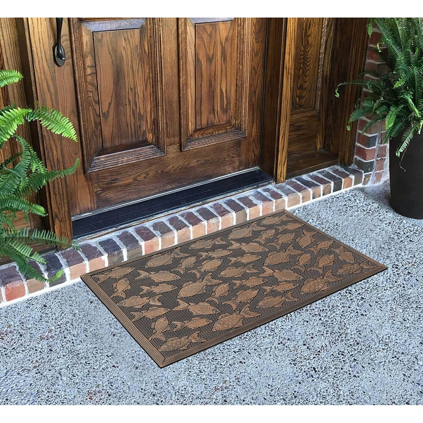 A1HC Rubber Pin Welcome Door Mats, Hand Finished, Non-Slip Backing Rubber, Heavy Duty Floormats