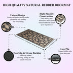 A1HC Rubber Pin Welcome Door Mats, Hand Finished, Non-Slip Backing Rubber, Heavy Duty Floormats
