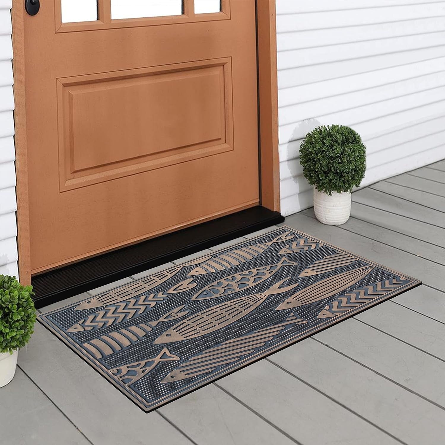 A1HC Rubber Pin Welcome Door Mats, Hand Finished, Non-Slip Backing Rubber, Heavy Duty Floormats