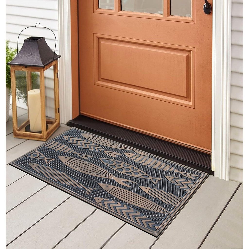 A1HC Rubber Pin Welcome Door Mats, Hand Finished, Non-Slip Backing Rubber, Heavy Duty Floormats