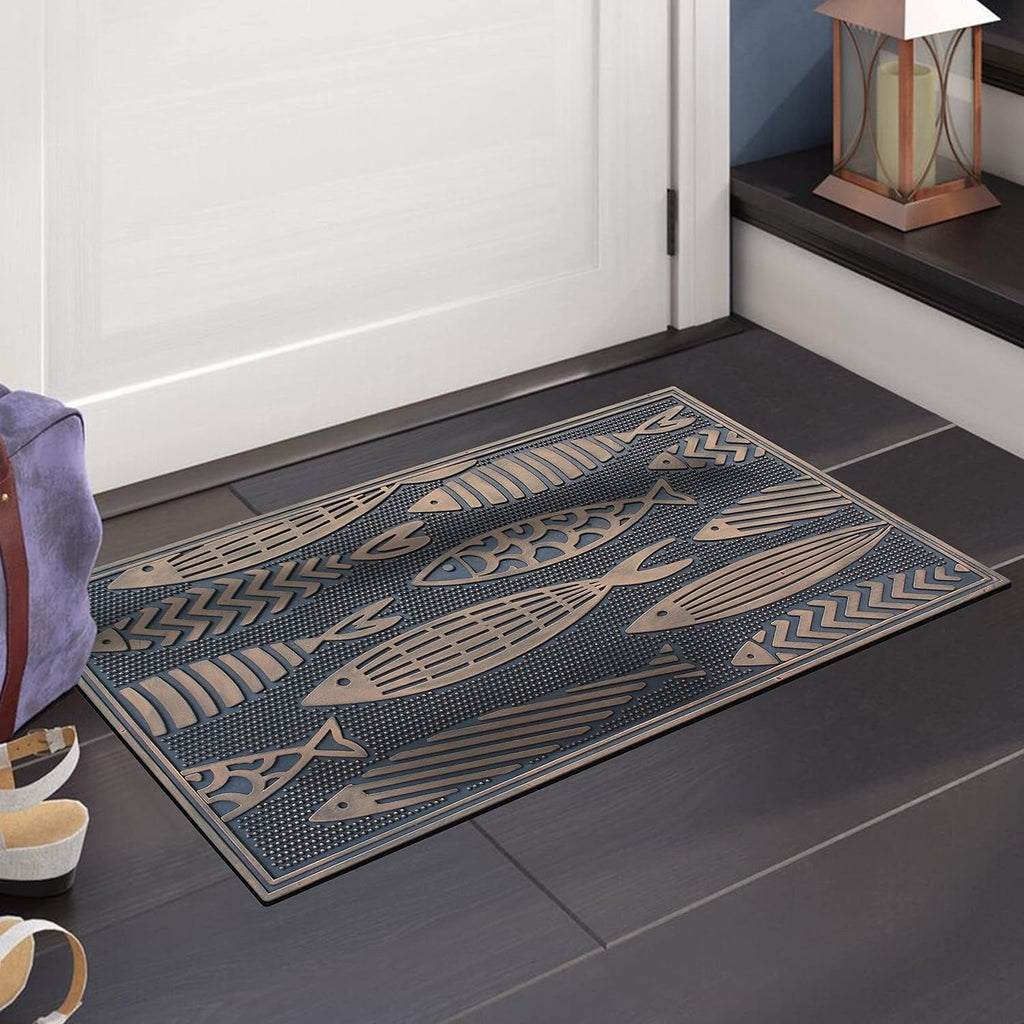 A1HC Rubber Pin Welcome Door Mats, Hand Finished, Non-Slip Backing Rubber, Heavy Duty Floormats