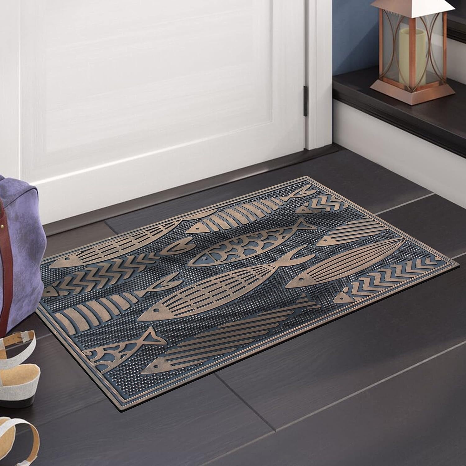 A1HC Rubber Pin Welcome Door Mats, Hand Finished, Non-Slip Backing Rubber, Heavy Duty Floormats