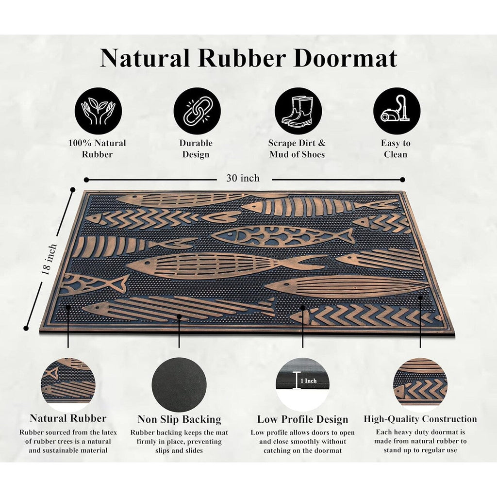 A1HC Rubber Pin Welcome Door Mats, Hand Finished, Non-Slip Backing Rubber, Heavy Duty Floormats