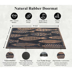 A1HC Rubber Pin Welcome Door Mats, Hand Finished, Non-Slip Backing Rubber, Heavy Duty Floormats