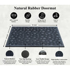 A1HC Rubber Pin Welcome Door Mats, Hand Finished, Non-Slip Backing Rubber, Heavy Duty Floormats