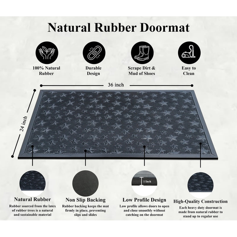 A1HC Rubber Pin Welcome Door Mats, Hand Finished, Non-Slip Backing Rubber, Heavy Duty Floormats