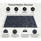 A1HC Rubber Pin Welcome Door Mats, Hand Finished, Non-Slip Backing Rubber, Heavy Duty Floormats