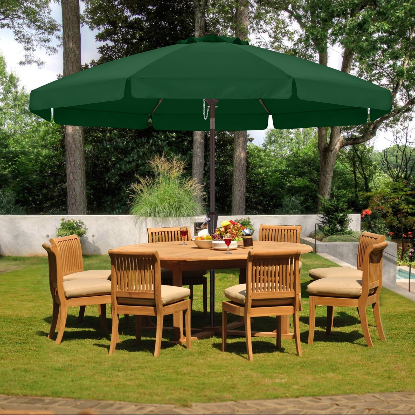 ABCCANOPY 9FT Outdoor Table Market Umbrella Tilt and Crank for Garden
