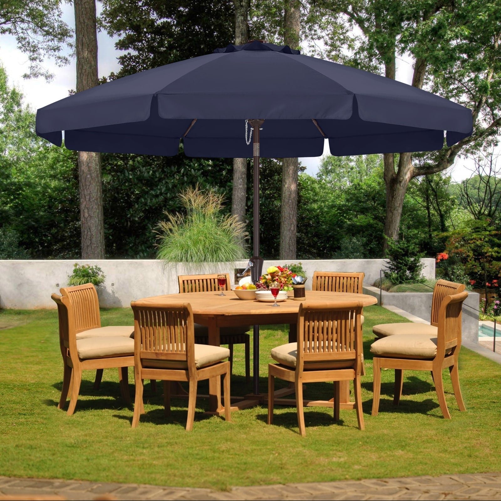 ABCCANOPY 9FT Outdoor Table Market Umbrella Tilt and Crank for Garden