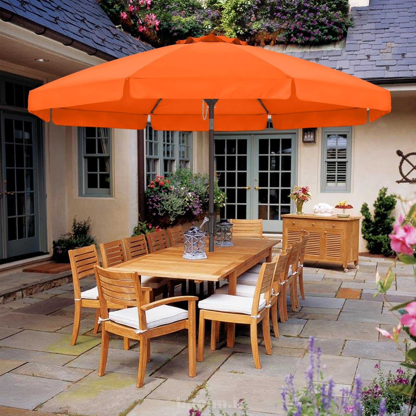ABCCANOPY 9FT Outdoor Table Market Umbrella Tilt and Crank for Garden