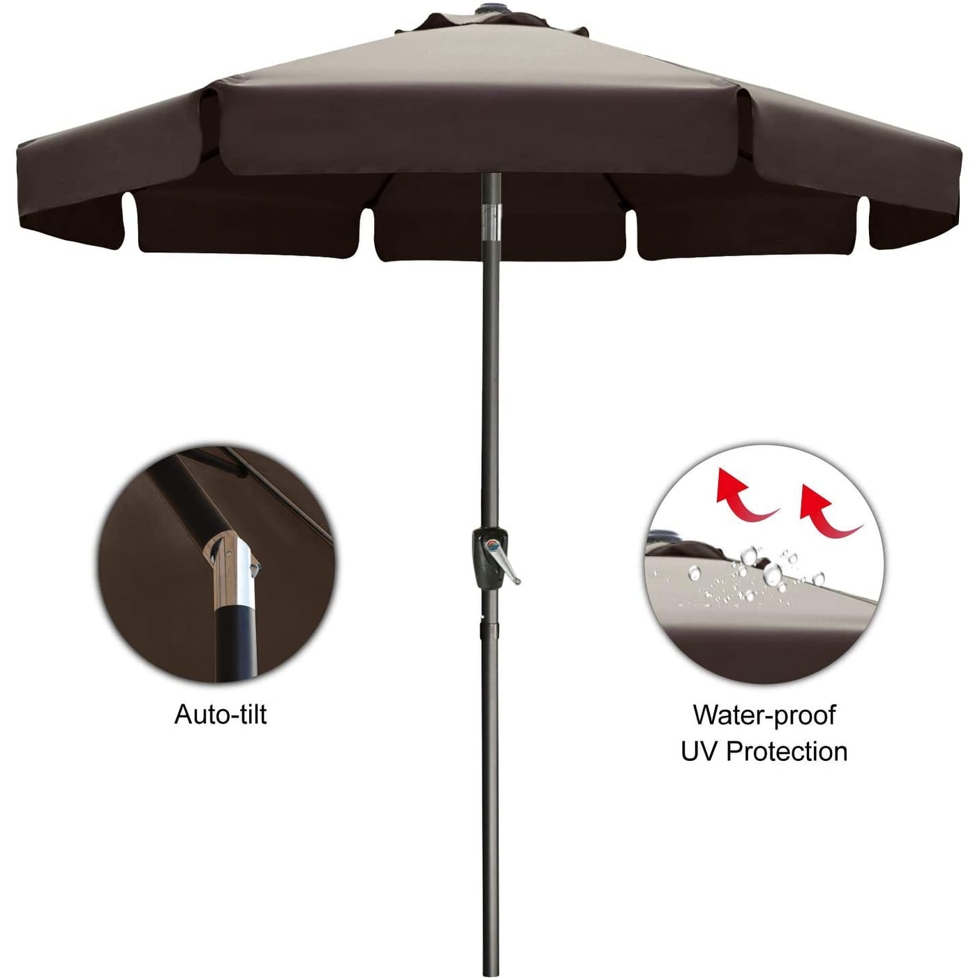 ABCCANOPY 9FT Outdoor Table Market Umbrella Tilt and Crank for Garden